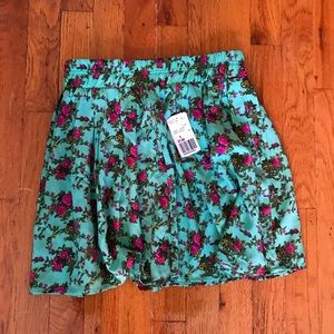Mint/fuchsia skirt F21